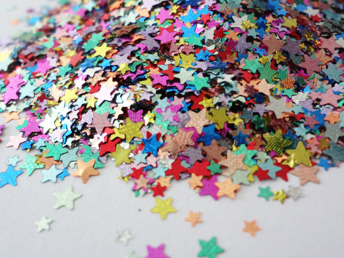 Iridescent Tiny Star Sequins, 2mm – decopopshop