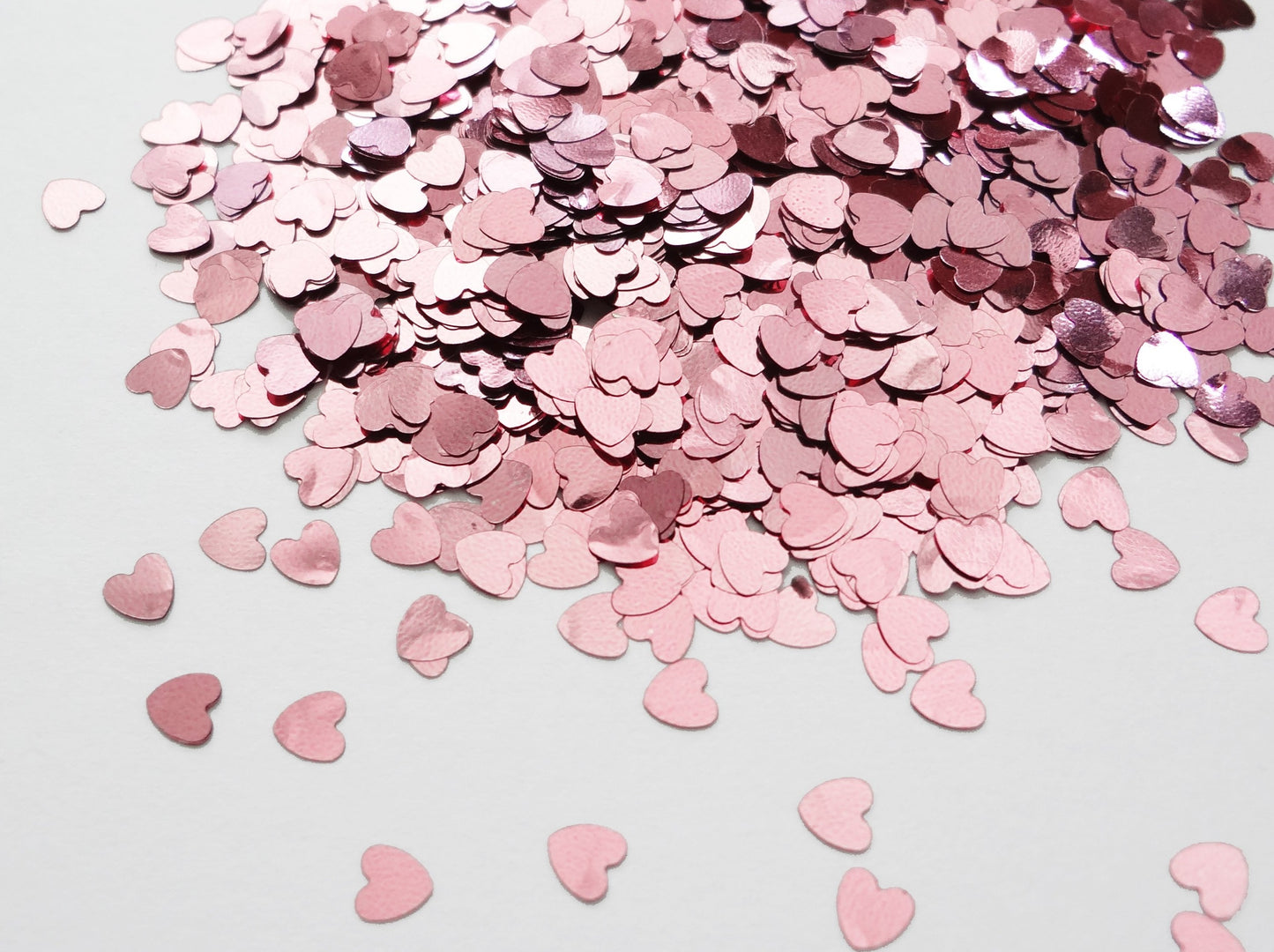 3mm Pink Heart Shaped Glitter Chunky Glitter Sequins