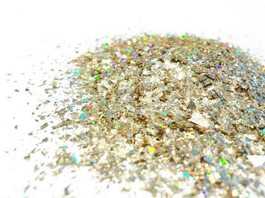 Yellow Gold Mix Hologram Chunky glitter for Resin crafts, Glitter